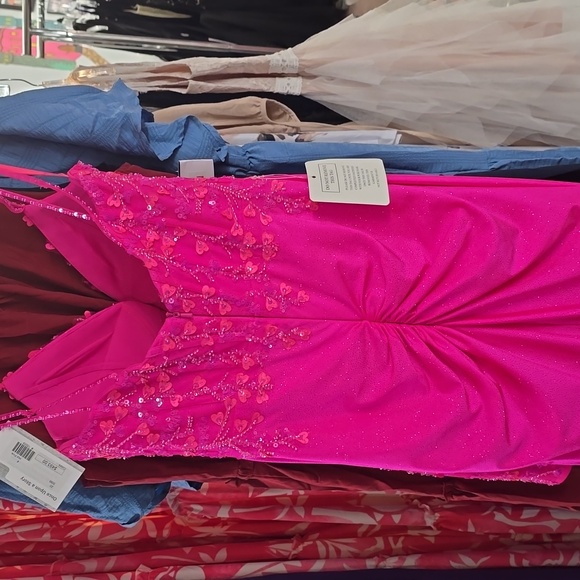 Hot Pink Prom Dress - Picture 5 of 7